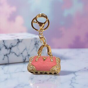 Pink/Gold Purse keyring~Charm